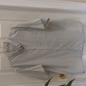 Van Heusen Men's Striped Short Sleeve Button Down Dress Shirt Size XXL